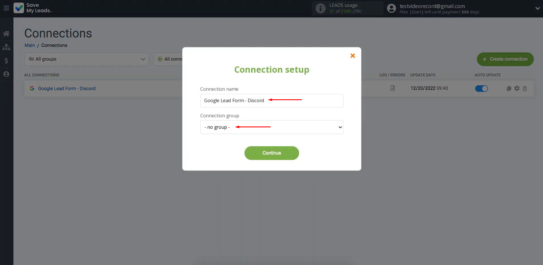 Update the integration name and add it to a specific group Update the integration name and add it to a specific group