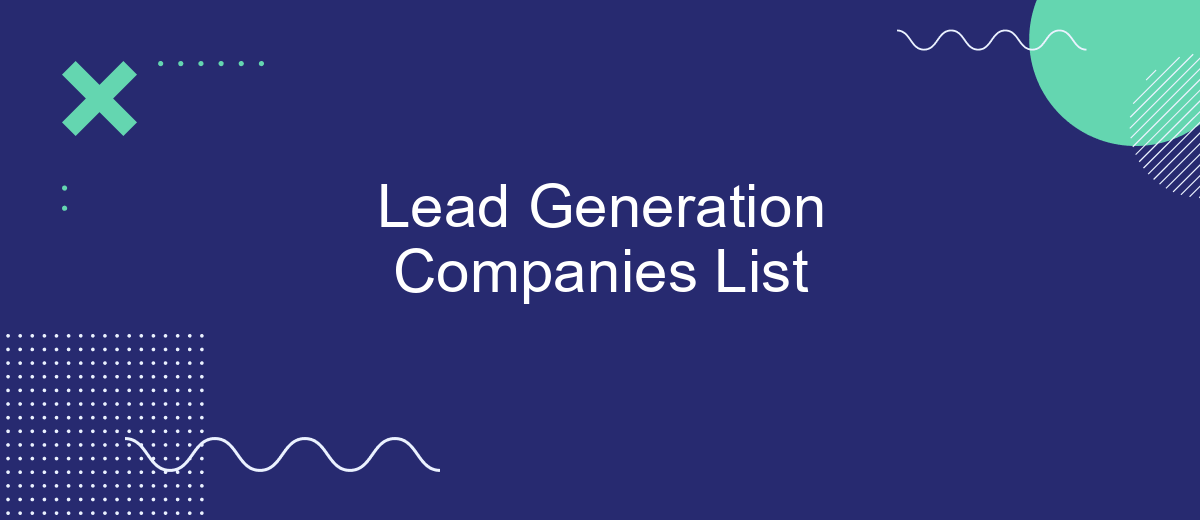 Lead Generation Companies List