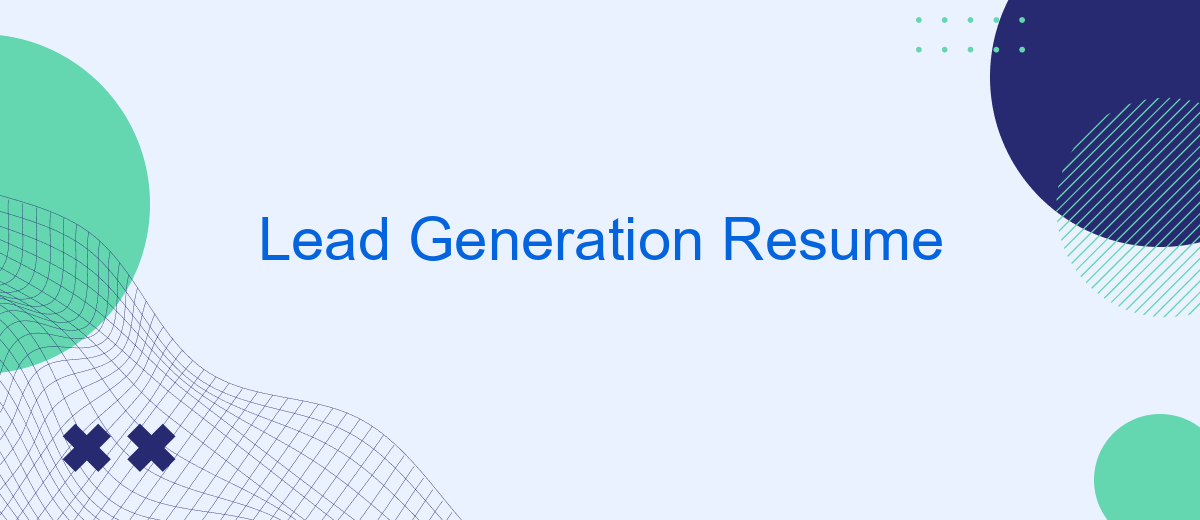 Lead Generation Resume