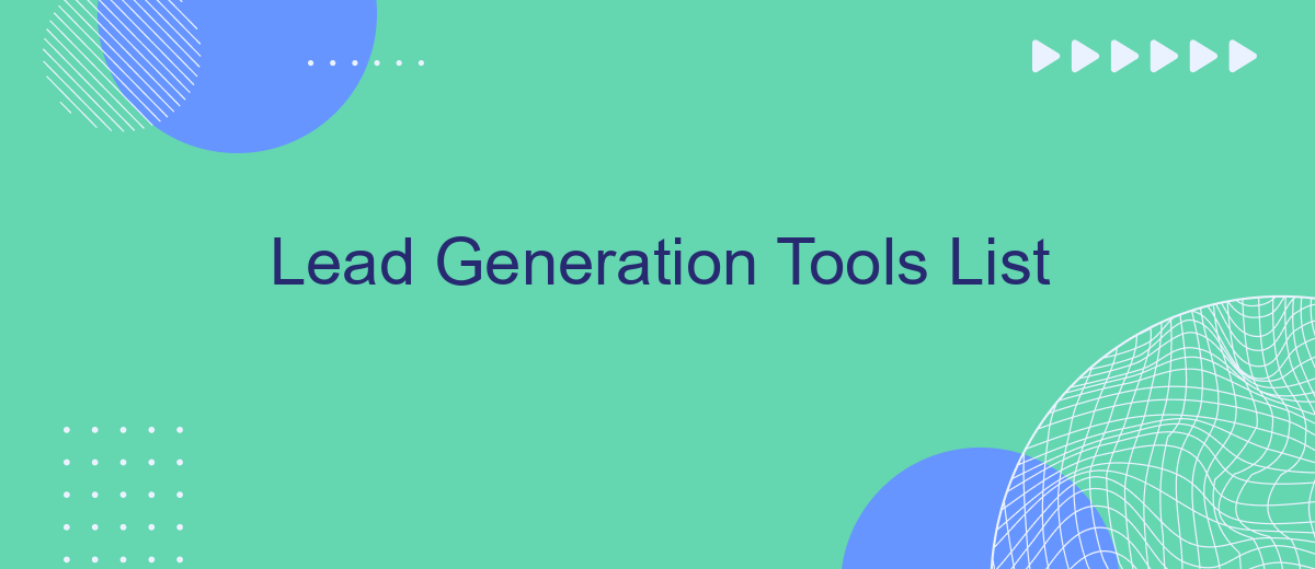 Lead Generation Tools List