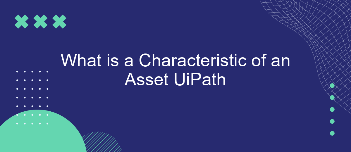 What is a Characteristic of an Asset UiPath