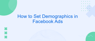 How to Set Demographics in Facebook Ads
