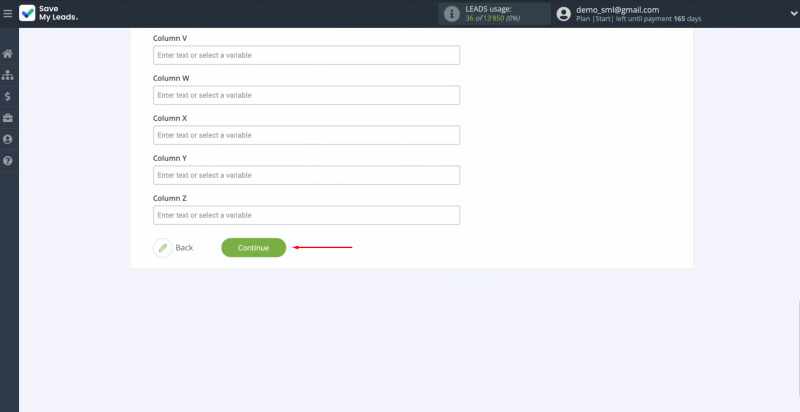 TikTok and Google Sheets integration | Click “Continue”