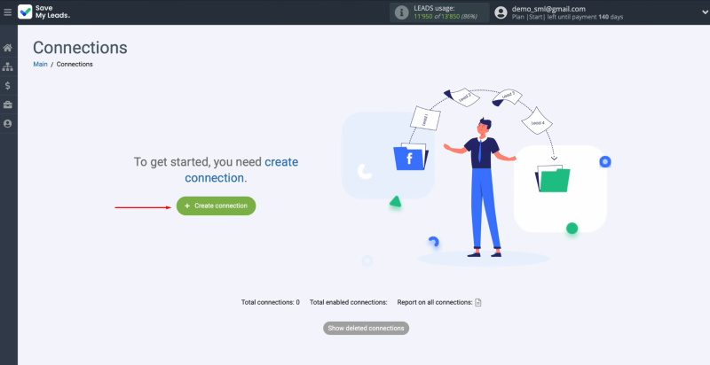 Sendlane and Facebook integration | Create a new connection