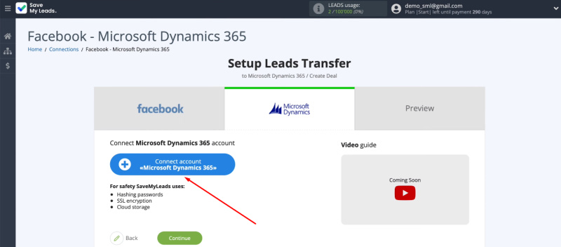 Facebook and Microsoft Dynamics 365 integration | Connect Microsoft Dynamics 365 account