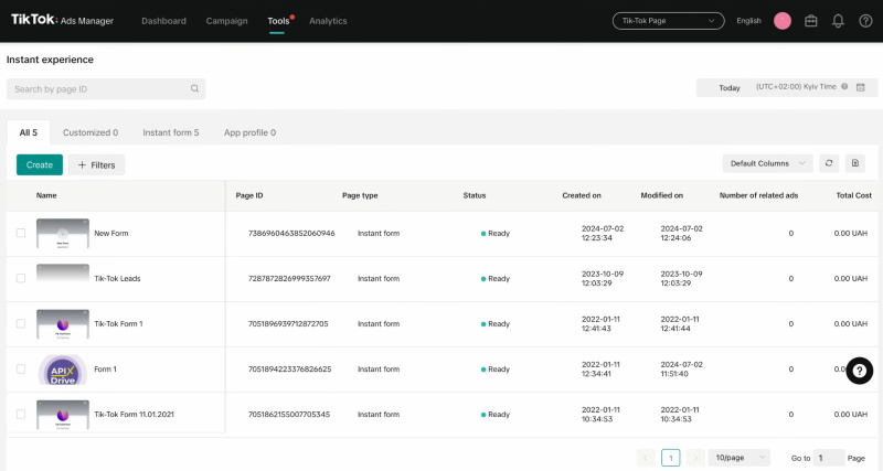 TikTok and Mailchimp integration | User's contact in TikTok