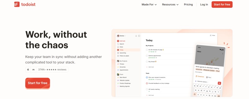 Todoist website