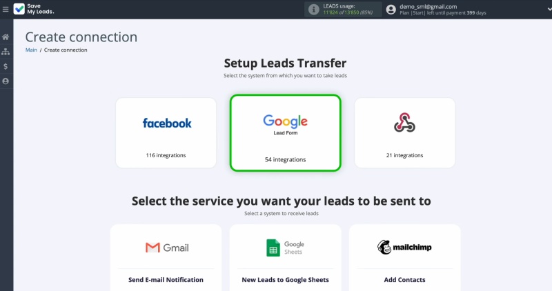 Select Google Lead Form