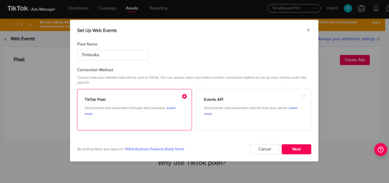 How to setup TikTok ads | Name Pixel