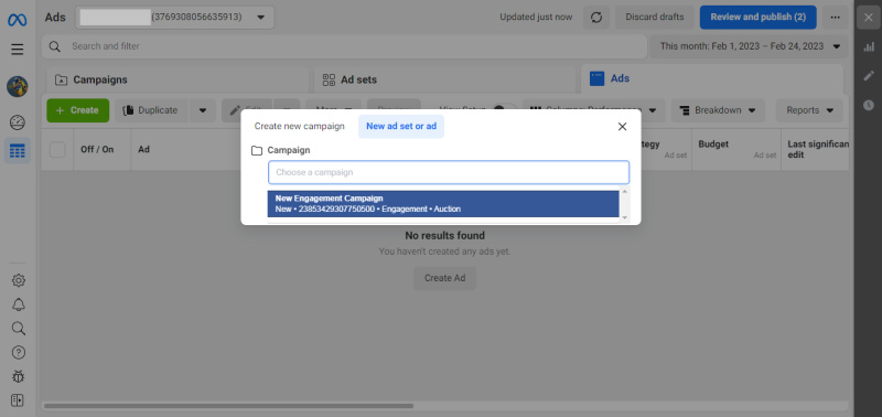 Creating an ad in Facebook (Meta) Ads Manager | Choose your campaign