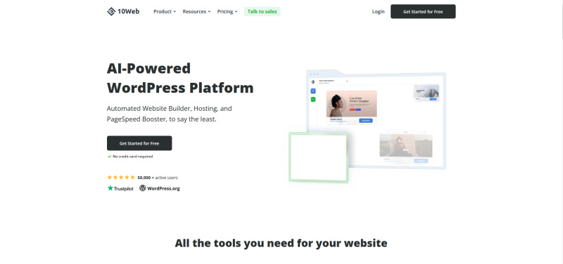 Top AI Website Builders | 10Web