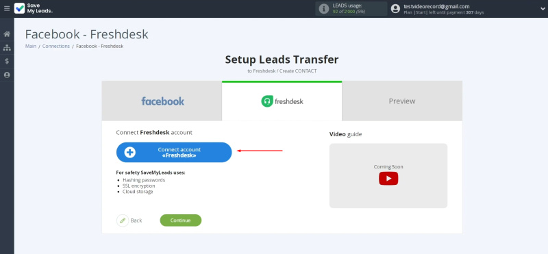 Facebook and Freshdesk integration | Connect your Freshdesk account to SaveMyLeads