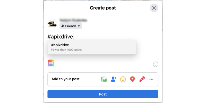 How to put hashtags on Facebook