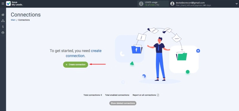Start by creating a new connection