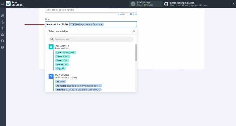 You can also enter values ​​manually
