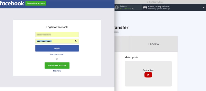 Facebook and HubSpot integration | Log in to FB