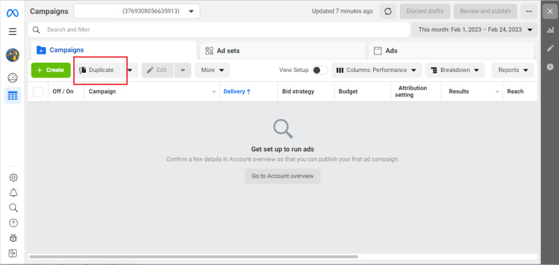 Goals in Facebook Ads Manager | Duplicate