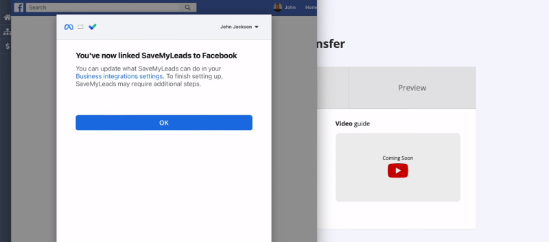 Facebook and Microsoft Outlook integration | FB account added to SaveMyLeads system