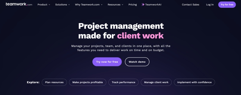 Teamwork website