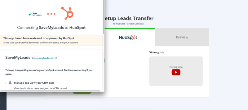  Facebook and HubSpot integration | Give SML permission to work with your account