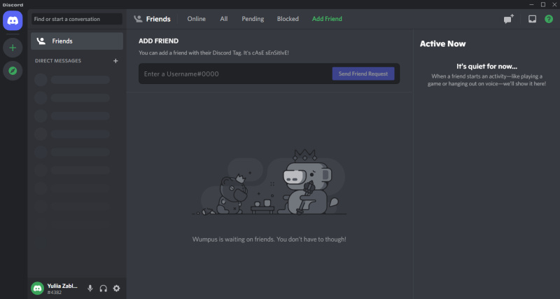 Discord interface