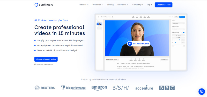 Best AI Video Creation Tools | Synthesia