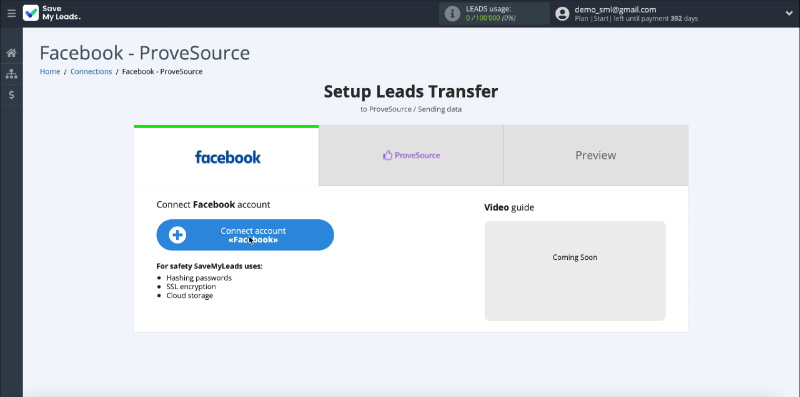 How to Automatically Send Data to ProveSource from Facebook Leads | Connect your Facebook account to SaveMyLeads