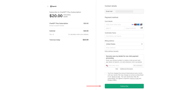 How to use DALL-E 3 | Enter your personal payment information