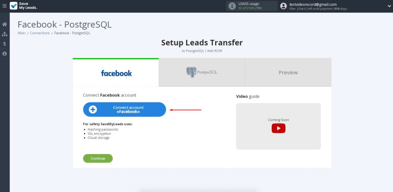 Facebook and PostgreSQL integration | Connect your Facebook account to SaveMyLeads