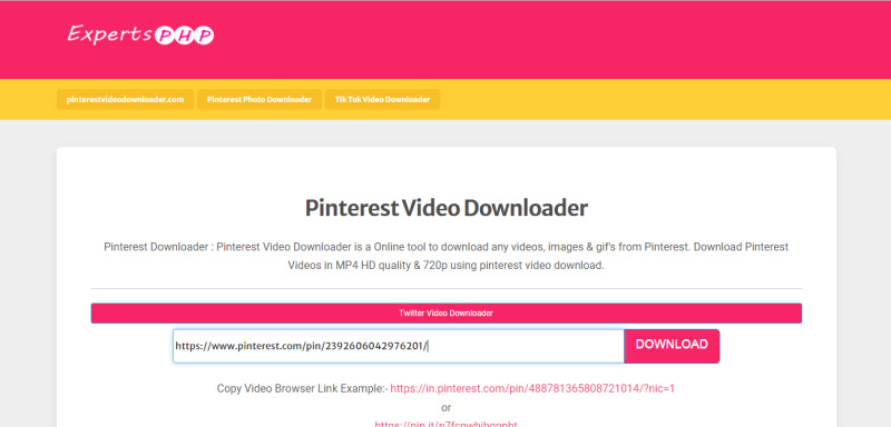 How to download Pinterest video | Experts PHP