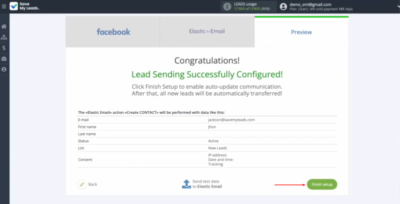 Elastic Email and Facebook integration | Enable auto-update