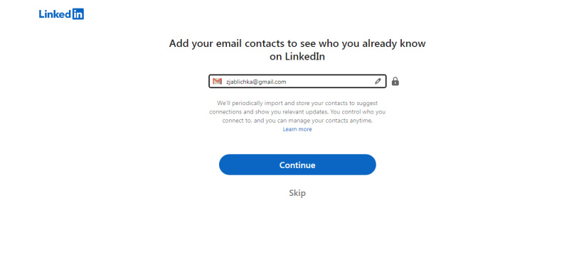 How to Create a Page on LinkedIn | Add your email contacts