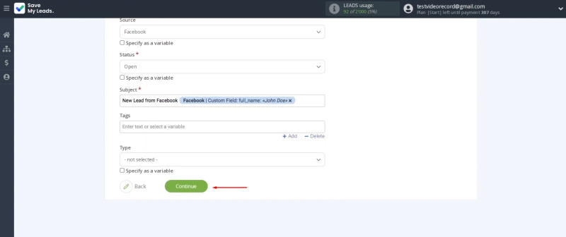 Facebook Lead Ads and Freshdesk integration | Click “Continue”