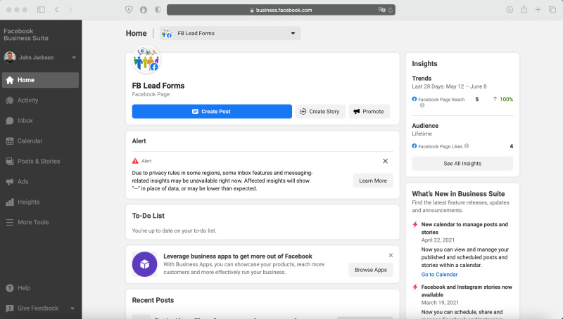 Facebook Business Manager | Home page