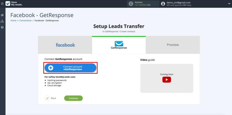 How To Set Up New Leads From Facebook To GetResponse | Getting Started with GetResponse Account Connection