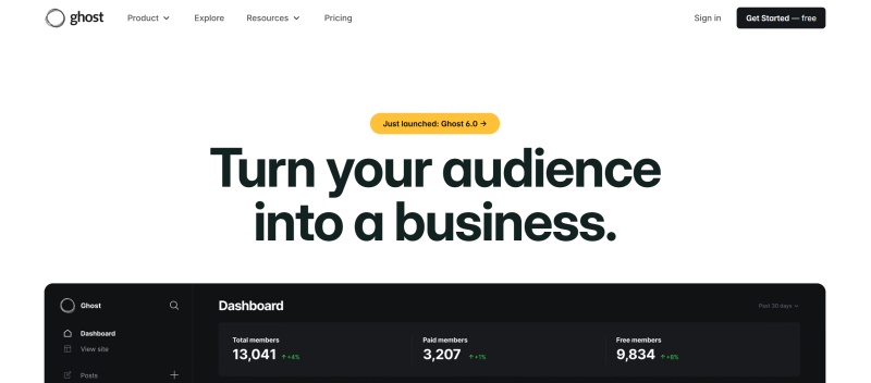 Ghost website