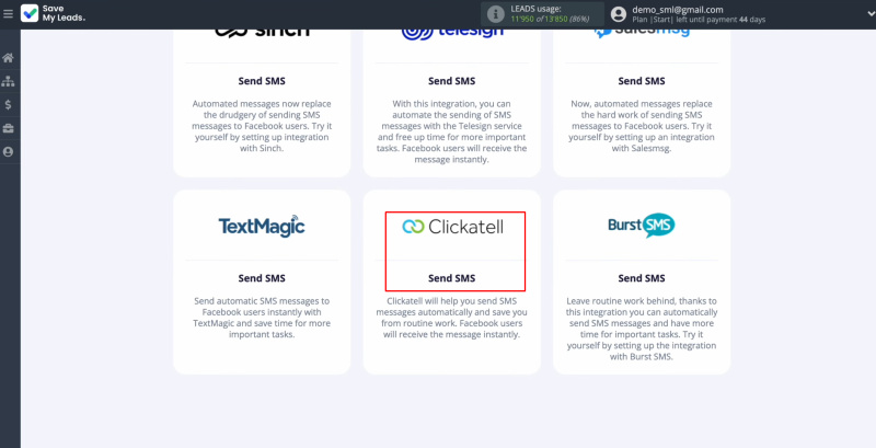 Facebook and Clickatell integration | Choose Clickatell