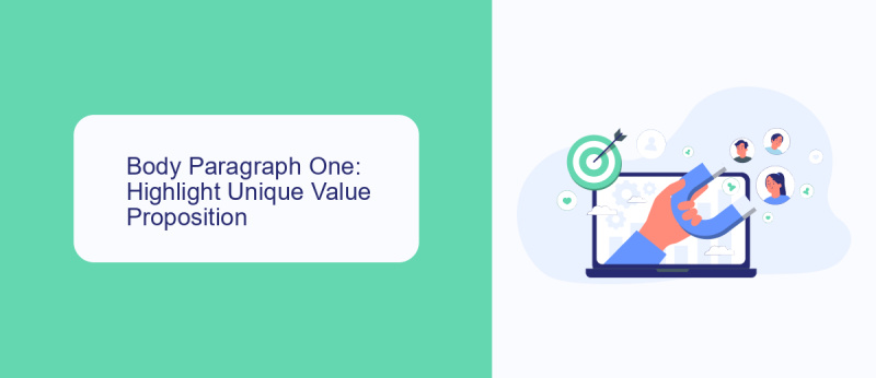 Body Paragraph One: Highlight Unique Value Proposition