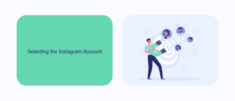Selecting the Instagram Account